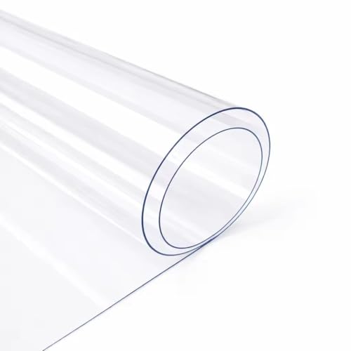 BESCH Protector de Mesa Transparente Impermeable para Mesa Rectangular 0.3mm, Mantel PVC Resistente a Manchas y Fácil de Limpiar – Protección Total para Superficies de Comedor y Escritorio 100x140cm
