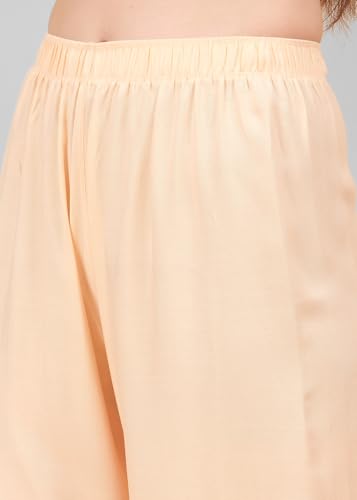 Image of Go Gazab - Stylish Women's Palazzo: Trendy Rayon Solid Color Ethnic Wear Palazzo
