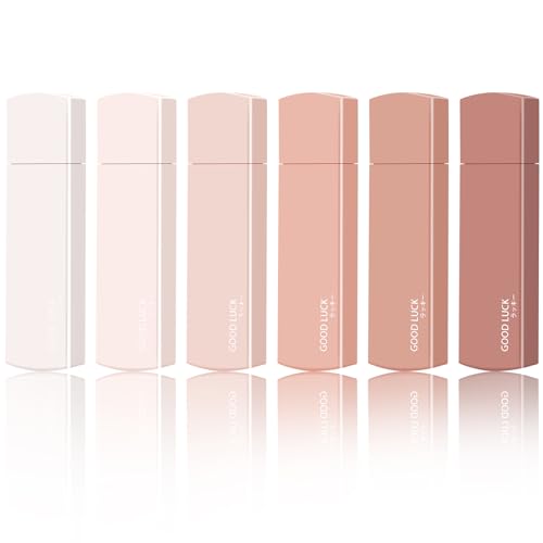 Amabro Small White Out Tapes, 6PCS Tape Roller Instant Correction Tape Mini Whiteout Tape Set Cute Correction Rollers for Students Office Workers Home School Stationery Supplies (Gradient Pink)