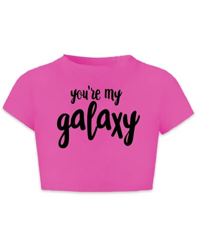 Image of Betusline Girls & Women Basic Summer Short Sleeve Slim Fit T-Shirts Soft Crewneck Crop Y2k Tee Cute Gym Fashion Clothes