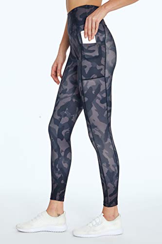 Bally Total Fitness High Rise Pocket Ankle Legging, Black Ocean Camo, Large