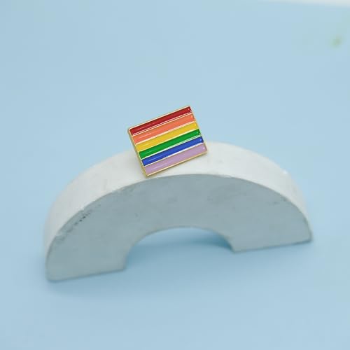 Image of LGBTQ Pins, Heart Rainbow Lapel Pin Brooch Badge for Pride Month Gay, Lesbian, Bi, Trans, Non Flag, LGBTQ+ Accessories for Clothes, Bags and Hats