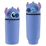 Dowdiles Federmäppchen aus Weichem Silikon Cartoon Stand Up Federmäppchen,Tier Stifthalter,Niedliche Schulbedarf,Stifte Mäppchen,Stifthalter Bleistifttasche Blau