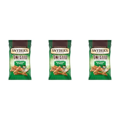 Image of Snyder's of Hanover, Sour Cream & Onion Twisted Pretzel Sticks, 12 Oz Bag (Pack of 3)
