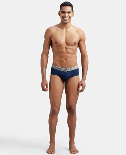 Image of Jockey 8037 Men's Super Combed Cotton Solid Brief with Ultrasoft Waistband (Pack of 2)