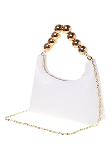 Sac Moschino Love blanc similicuir facile à nettoyer