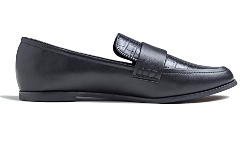 Image of FEVERSOLE Women's Fashion Dress Comfort Low Heel Office Penny Loafer Flats