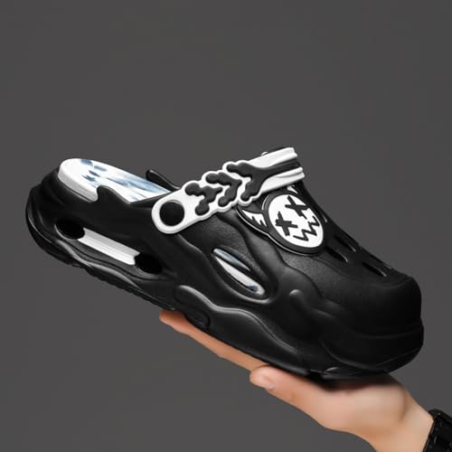 Men's EVA Summer Slip-on Sandals Lightweight and Comfortable Slippers Suitable for Indoor Home Outdoor and Beach Activities (Black,7.5)2