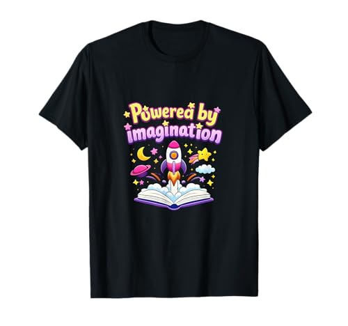 Desarrollado por Imagination Book Lover Rocket Art Camiseta