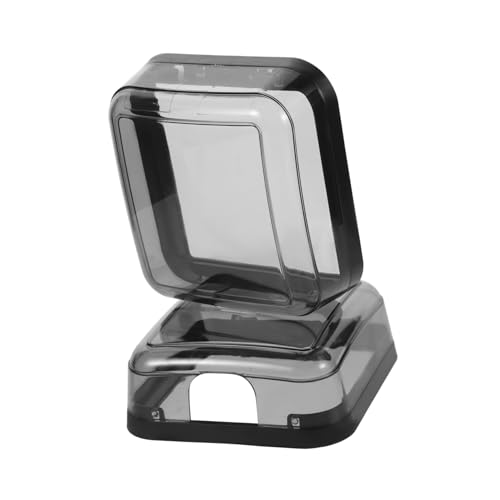 ULDIGI 2pcs Waterproof Socket Box Outlet Protector Outlet Covers Outside Outlet Cover Waterproof Light Switch Cover Guard Outdoor Plug Cover Wall Plate Cover Reusable Cover Pp Black