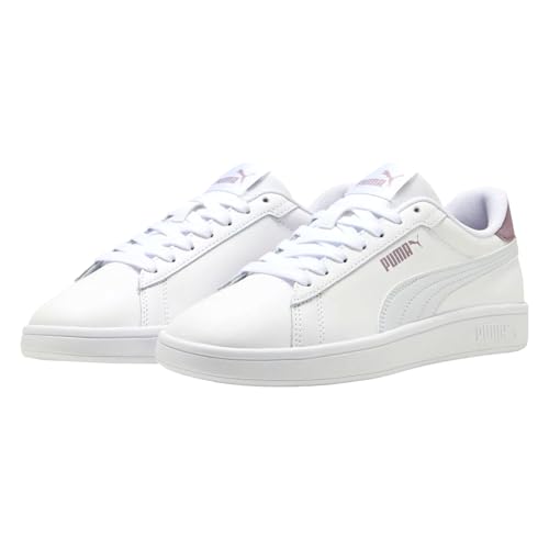Puma Smash 3.0 L, Zapatillas Unisex Adulto, White Silver Mist Plum Jam, 45 EU