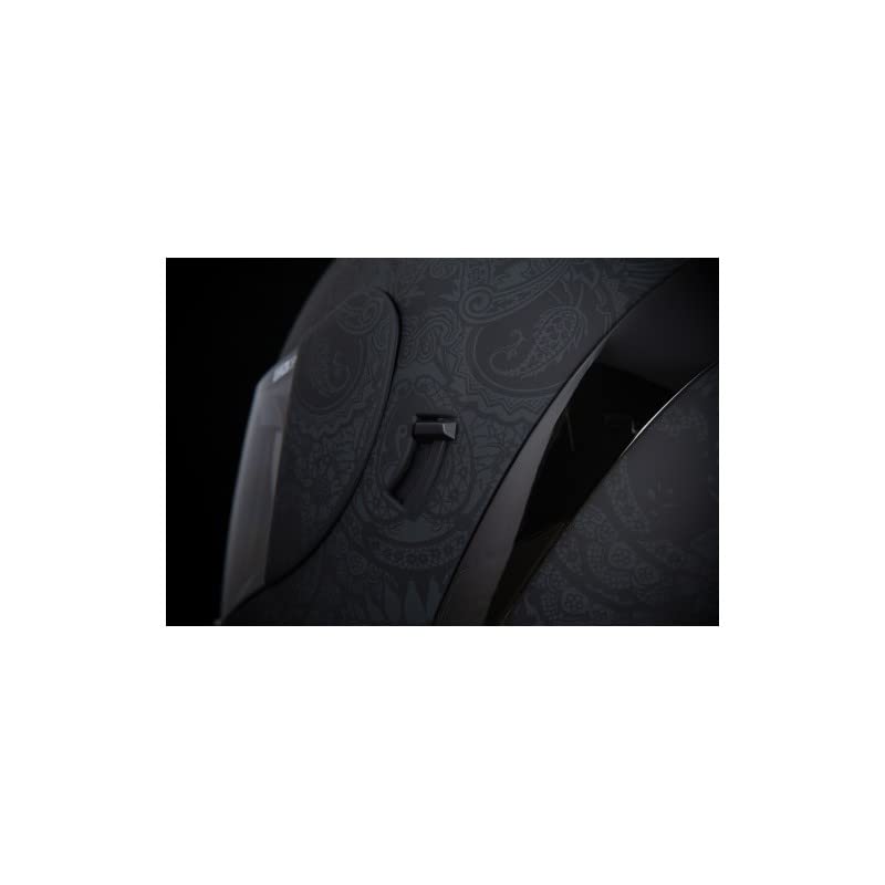 Icon Airform Chantilly Full Face Helmet Black | Black Skulls Design | Double Protective Shell | Lightweight