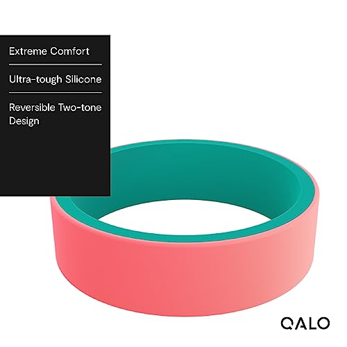 QALO Women's Rubber Silicone Ring, Switch Reversible Rubber Wedding Band, Breathable, Durable Engagement Silicone Ring, 6mm Wide 1.85mm Thick2