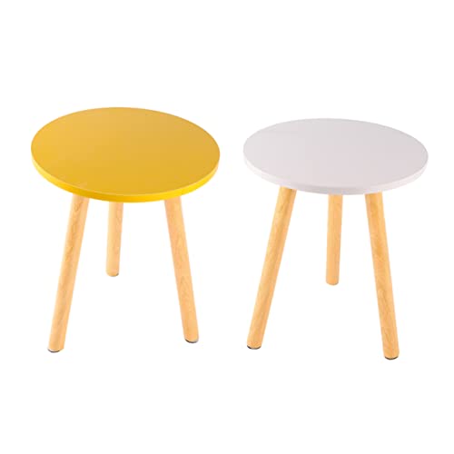 Table basse ronde Mikinona finis les cercles d'eau sur le bois - 7