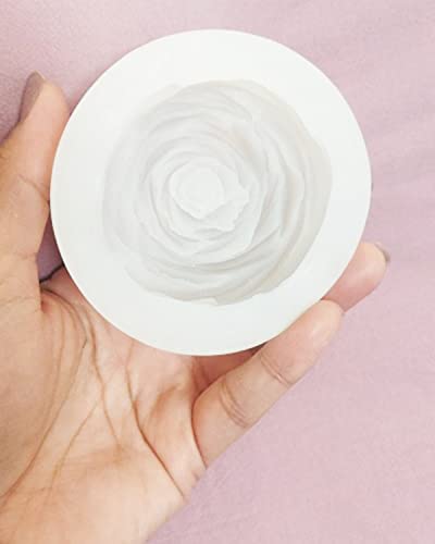 Topys Peony Flower Candle Mold, 3D Flower Handmade Soap Mould For Fondant Handmade Soap Lotion Bar Wax Casting Crayon Cake Ice Cream Clay Cake Decorating(2.4In) (Topys-20220901) #TOP5