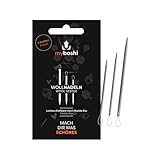 myboshi no 2 Material: Aluminium myboshi Wollnadeln, 3er Set, flexible Ösen, Aluminium, für dicke und dünne Garne geeignet, 3 Größen: 7cm, 8cm, 9,5cm Grau 5g
