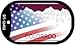 SMART BLONDE Colorado with American Flag Novelty Metal Dog Tag Necklace DT-12462