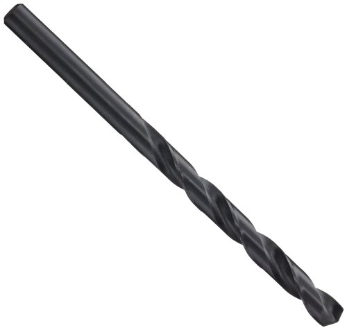 YG-1 D1632 High Speed Steel Split Point Aircraft Extension Drill Bit, Steam Oxide Finish, Straight Shank, Slow Spiral, 135 Degree, T Size, 45/128