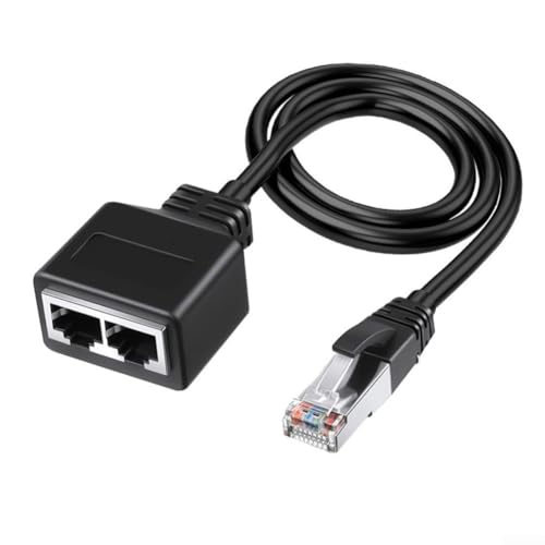Adaptador divisor de cable de red RJ45 para duplicación eficiente de puertos y gestión de cables