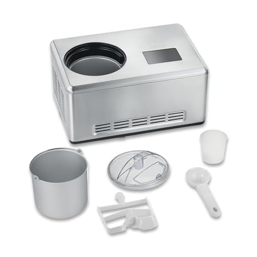 SEVERIN - Heladera y yogurtera 2 en 1, maquina para hacer helado, yogur y sorbetes con compresor, heladera con bol de conjelación, listo en 30 min, 2 l 29x43x22,5 cm, acero inoxidable, EZ 7406