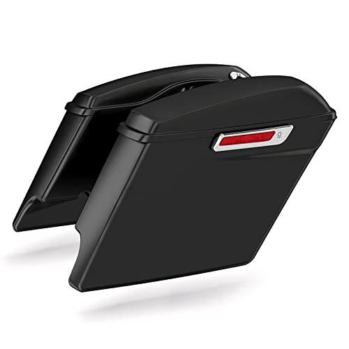Alforjas rígidas TCMT estiradas 5" con cierre y llaves, para motocicletas Harley Davidson modelos Touring 2014-2024 (par) miniatura 1