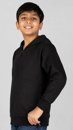 Image of ADBUCKS Unisex Fleece Cotton Zipper Sweatshirt with Hoodies for Boys and Girls