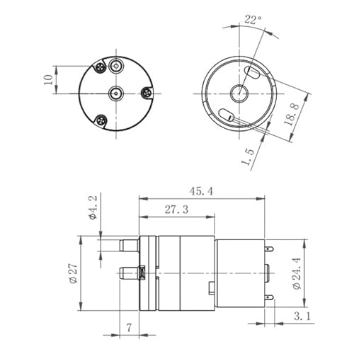 Pompe à vide R310 à haute pression négative constante 6V - 4