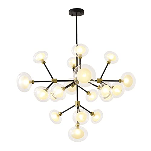 Lustre industriel noir 85 x 100 cm pour cuisine et chambre moderne