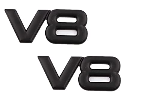 Image of 2X V8 Letters Emblem Car Side Fender Rear Trunk Emblem Badge Tailgate Sticker Decals
