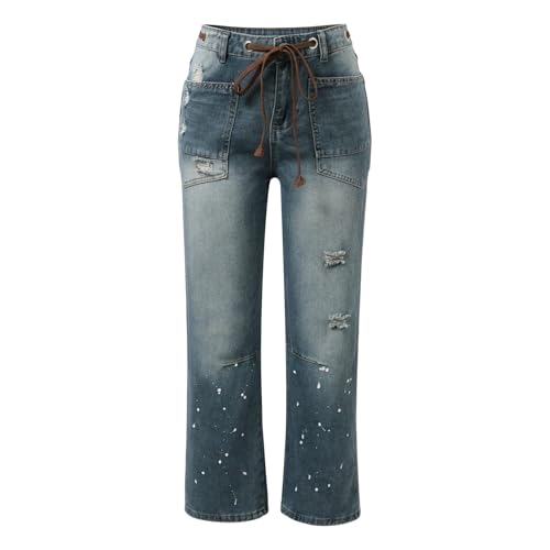 Jeans femme taille haute au tombé droit et au confort absolu