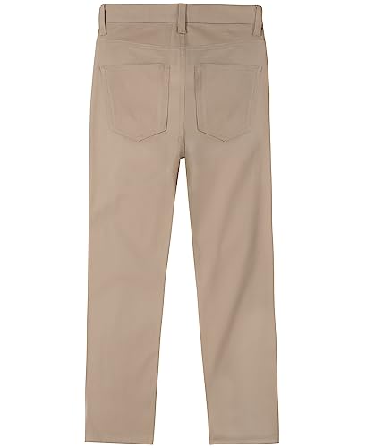 Nautica Boys' School Uniform Twill Chino Khaki Pants, Flat Front, Comfortable Waistband with Zip Closure & Stretch2