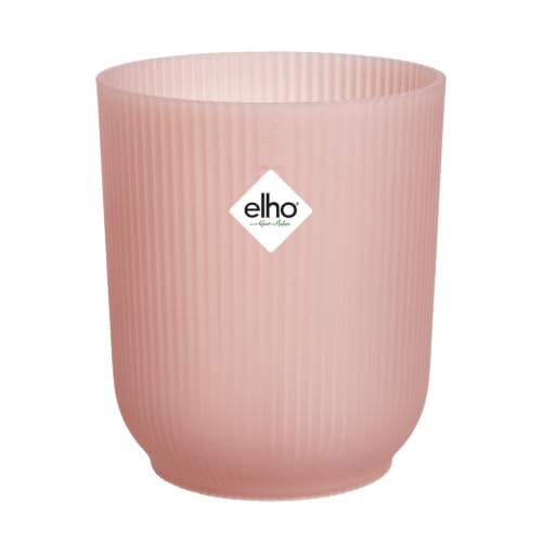 Elho Vibes Fold Orchid High 12,5cm - Orquideario Interior - Macetas Interior - 100% Plástico Reciclado - Rosa Glaseado