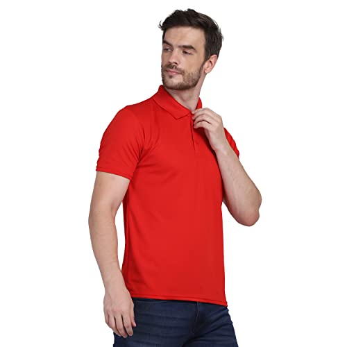 Image of INKKR Men's Casual Polo Neck Half Sleeve Solid T-Shirt (Pack-3)