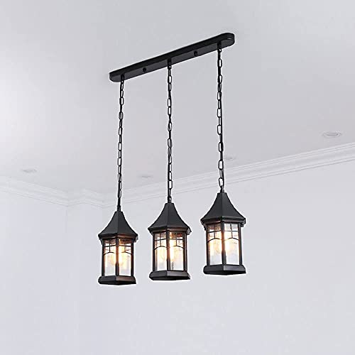 Lustre de terrasse extérieur étanche E27 luminaire suspendu industriel style Victoria en verre