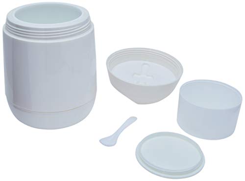 Balde para Gelo de Plástico Frozen Lyor Branco 1.4L