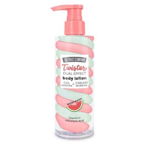 TIENDIFY Loción Corporal Dual Effect Gel Crema The Fruit Company, Hidratación Ácido Hialurónico Vitamina C, Textura Ligera, Aroma Sandía, Cuidado Diario Piel Suave Elástica, 200 g (1)