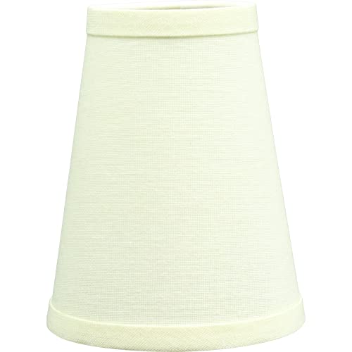 Aspen Creative 32667-6B, Empire Clip-On Chandelier Lamp Shade, Off White, 2-1/2" Top x 4" Bottom x 5" Slant Height, Set of 6 by Aspen Creative - Used condition - Image 3