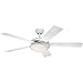 Westinghouse 7200800 Comet Two-Light 52" Five-Blade Indoor/Outdoor Ceiling Fan, White with Frosted Glass