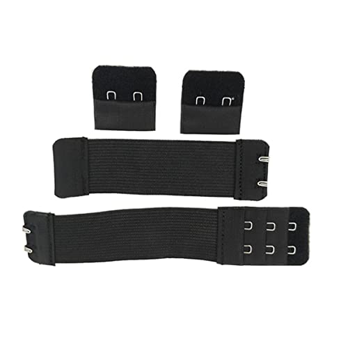 Ciieeo 4pcs Ladies Multi- Bands Adapter Lingerie Comfortable Extenders Strap Brassiere and Elastic Black Bra Wig Girl Adjustable Buckle Accessories Women Wigs Connection Back Hook