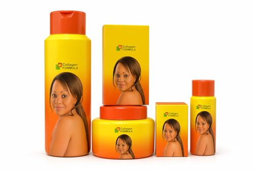 Carotoni Collagen Formula Skin Care Set Daily Moisturizing Body Lotion Cream & Soap Cosmetic Routine Bundle