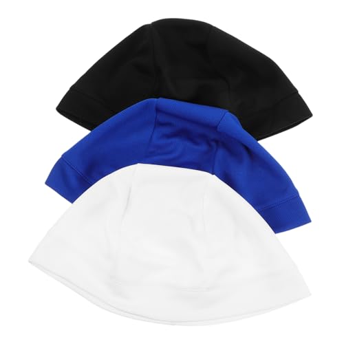 LIFKOME 3Pcs Quick Dry Liner Sports Headwear for Cycling Outdoor Activities UV Protection Sweat Absorbent Wind Resistant Comfortable Fit Black Navy Blue White