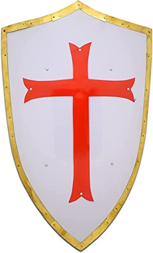 Escudo LARP de acero de caballero templario el regalo medieval perfecto