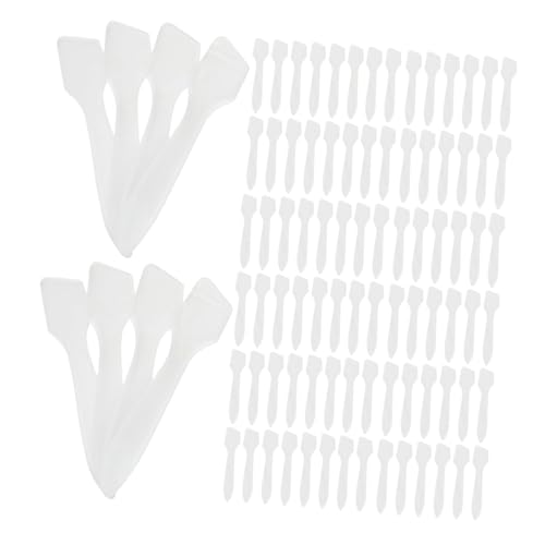 PATKAW 400個使い捨てプラスチックフェイスクリームスパチュラ 軽量透明ローションスクープ スキンケアマスク用混合アプリケーター 敏感肌