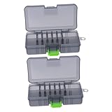 Contenedor para anzuelos de pesca: con caja de almacenamiento de aparejos de pesca, sus señuelos y cebos de anzuelo estarán en orden y no se perderán, cajas de señuelos de