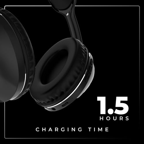 RD CL-750 Thrive Bluetooth Wireless Over-Ear Headphones | BT v5.3 | 15mm Drivers, Massive Bass | ENC Noise Cancellation | 10–16H Playtime, 1.5H Fast Charging | AUX/TF Support | Gaming Mode | Black