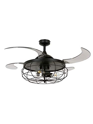 Beacon FANAWAY INDUSTRI 36IN 4 BLADE AC FAN/3E27LT ANT-BK 3SP-RC