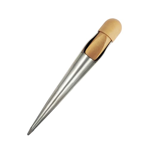 FUSIGO Boat Rope Splicing Tool Stainless Steel Rope Splicing Spike FID with Wood Handle for Rope Line Wire Diameter 1/8" 1/2" 1"
