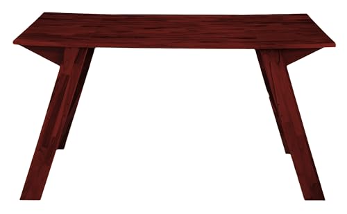 Image of Dawn Riser Foldable Multi-Purpose Teakwood Table - Lightweight, Durable, Natural Wood Finish, Compact, Indoor Outdoor Dining Table, Work Desk, Coffee Table, Easy to Assemble, Space Saving - Mahogany