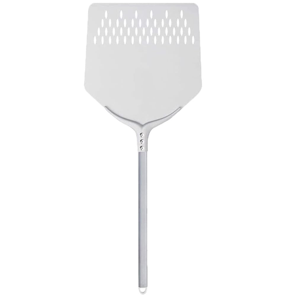 Pala per Pizza Professionale testa Quadrata Forata 30x30con Manico da 60 cm in Alluminio Anodizzato infornare forno a legna o elettrico pizzeria pizzaiolo