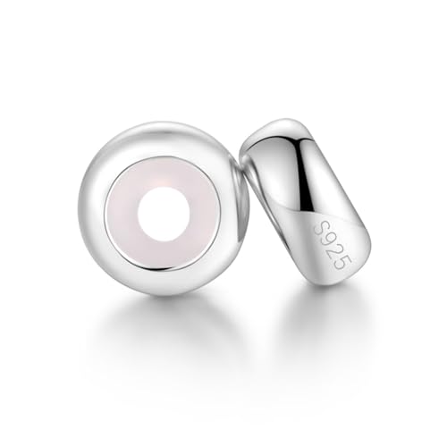 LOVANS Distanziatore Gomma Stopper Charms Bead in Argento Sterling 925 da 2 Pezzi Compatibile con Bead Charm Bracciali Europei Argenteo